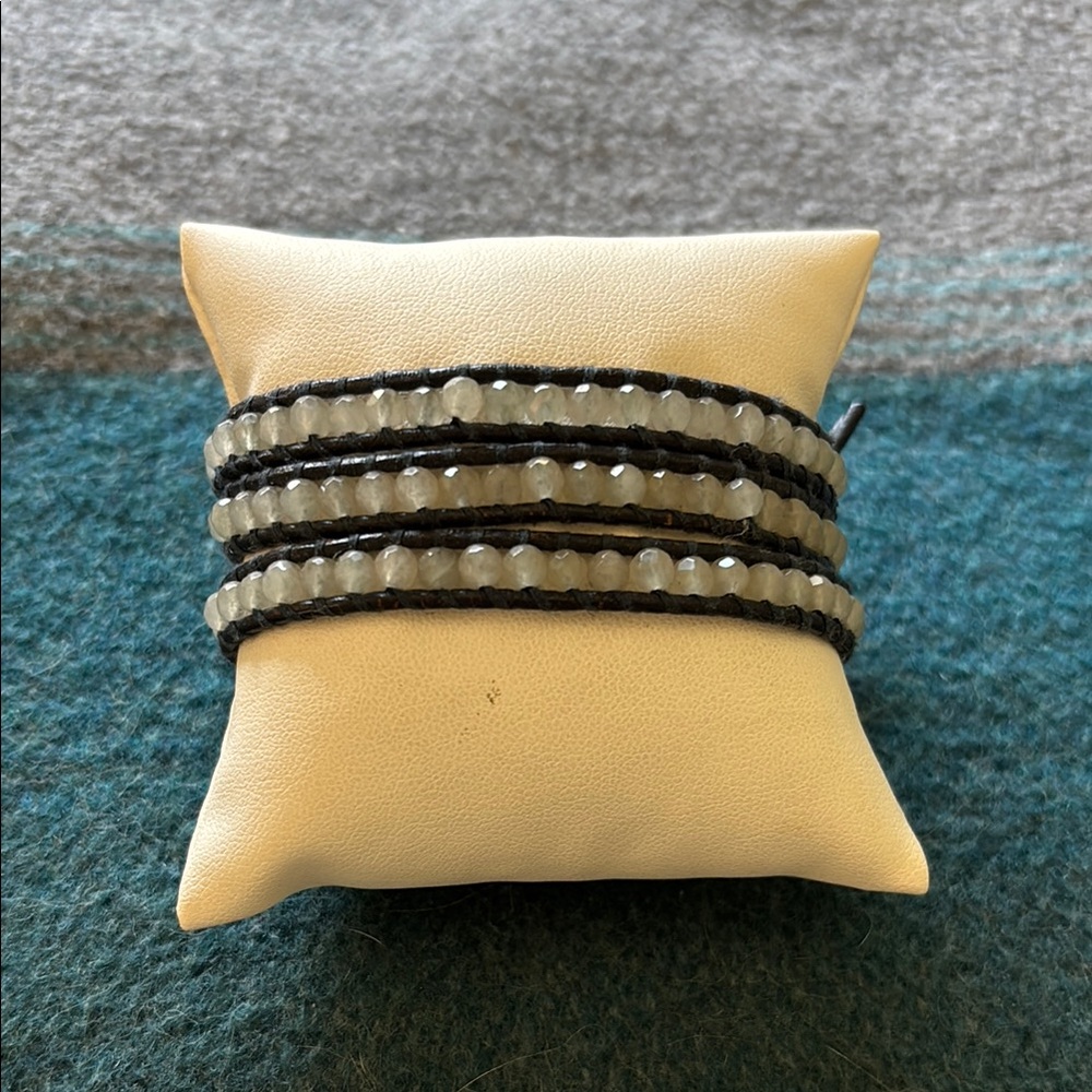 Chan Luu Blue/Navy Beaded Wrap Bracelet